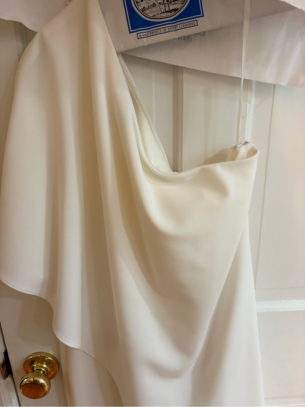 Ralph Lauren White One-Shoulder Draped Evening jumpsuit  - Elegant new - Picture 6 of 6